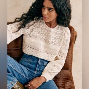 Sezane | NWT! PHILOE BLOUSE ECRU SIZE: 2